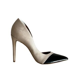 Steve Madden Paigely Nude Cap Toe D’Orsay Pointed Toe Pump size 8